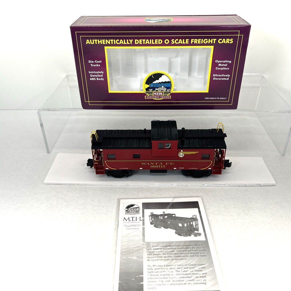 MTH Premier 20-91051 Santa Fe Extended Vision Caboose #999717 O Gauge New ATSF