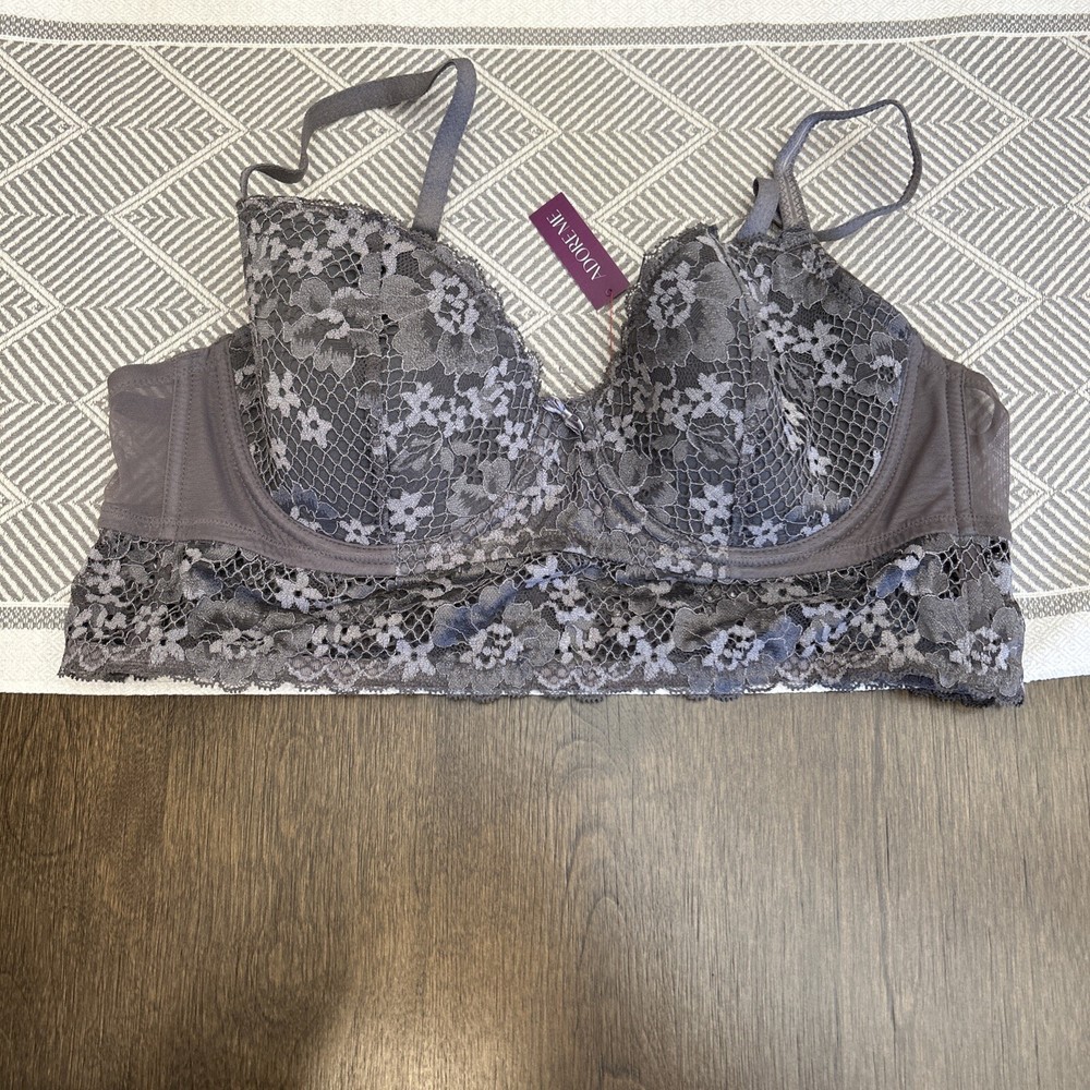 Adore Me Underwire Full Bra size 38C Gray