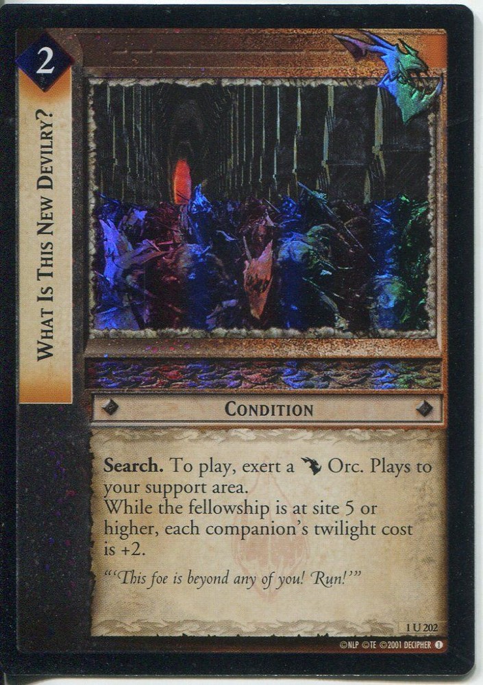 Lord Of The Rings CCG FotR Foil Card 1.U202 What Is This New Devilry
