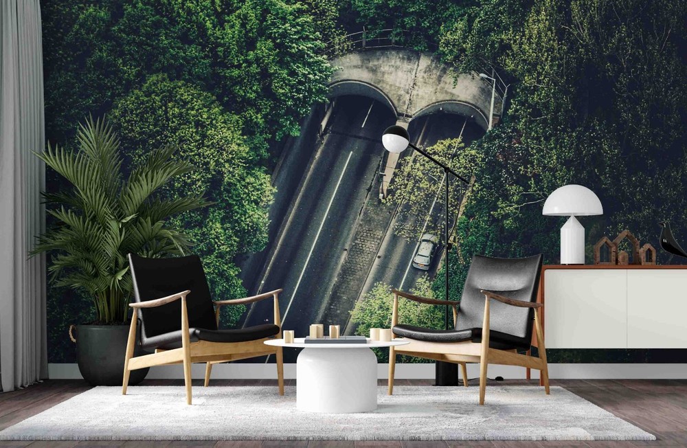 3D Forest Road Landscape Wall Murals Wallpaper Murals Wall Sticker