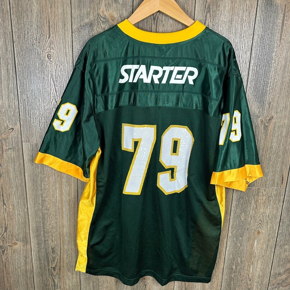 Starter Football Jersey Vintage Y2K 00s Mesh Number 79 Green Gold Mens Large