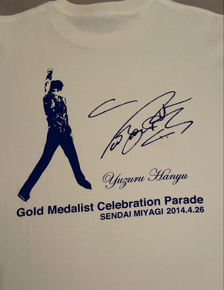 Yuzuru Hanyu Sochi Pyeongchang Gold Medal Olympic Commemorative T-Shirt