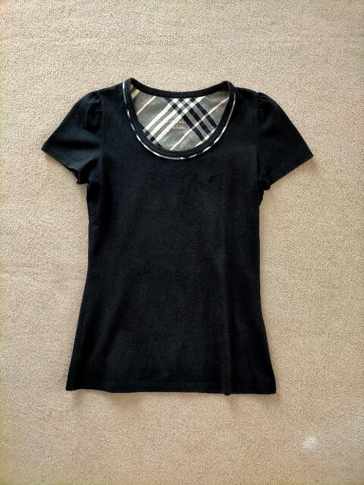 Burberry Blue Label Short sleeve T-shirt Blouse Cotton Women Size 38 Used