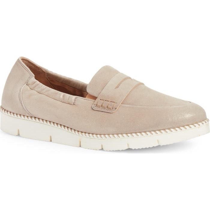 PAUL GREEN Sally Penny Loafer in Cachemire Suede Metallic