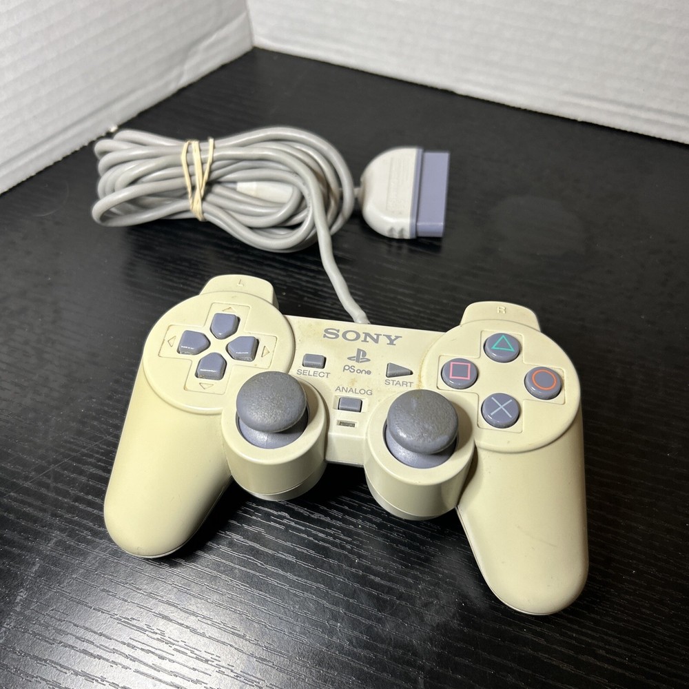 OEM Sony PlayStation 1 PS1 PSOne White DualShock Controller SCPH-110
