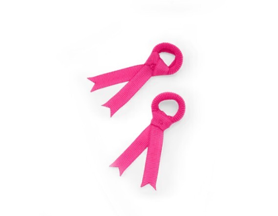 Pink grosgrain ribbon hair ties for American Girl 18-inch Softball Star doll