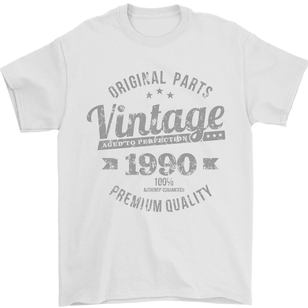 Vintage Year 34th Birthday 1990 Mens T-Shirt 100% Cotton
