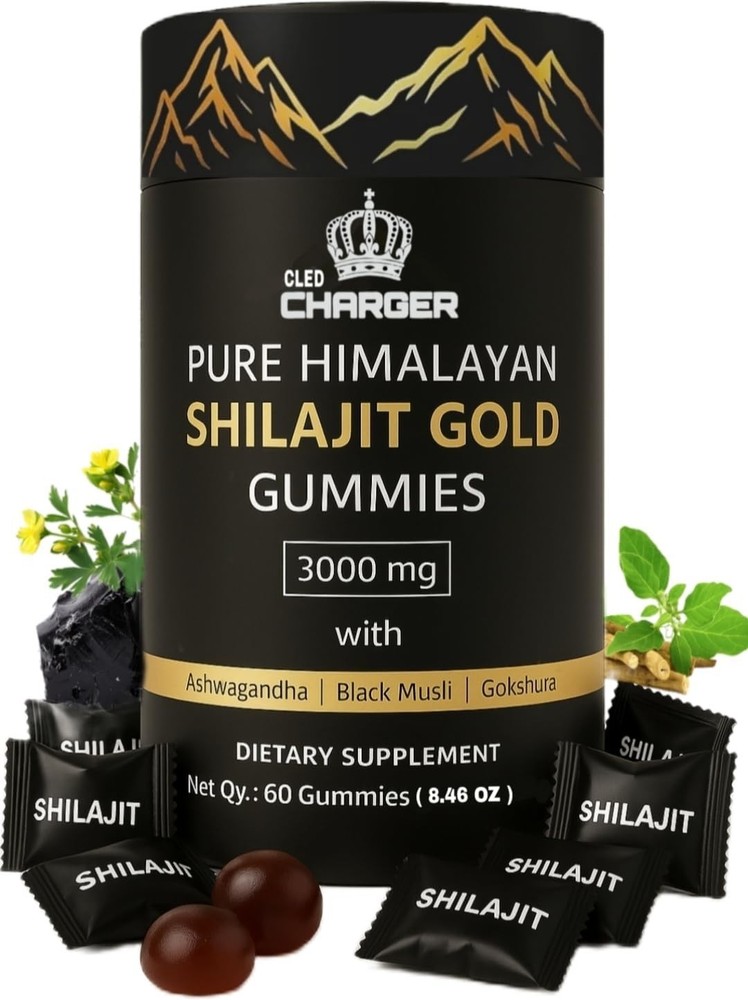 Himalayan Shilajit Gold Gummies 3000mg Organic Potent USA Made