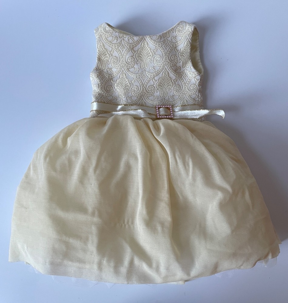 American Girl Doll Gala Party Dress, Pale Yellow