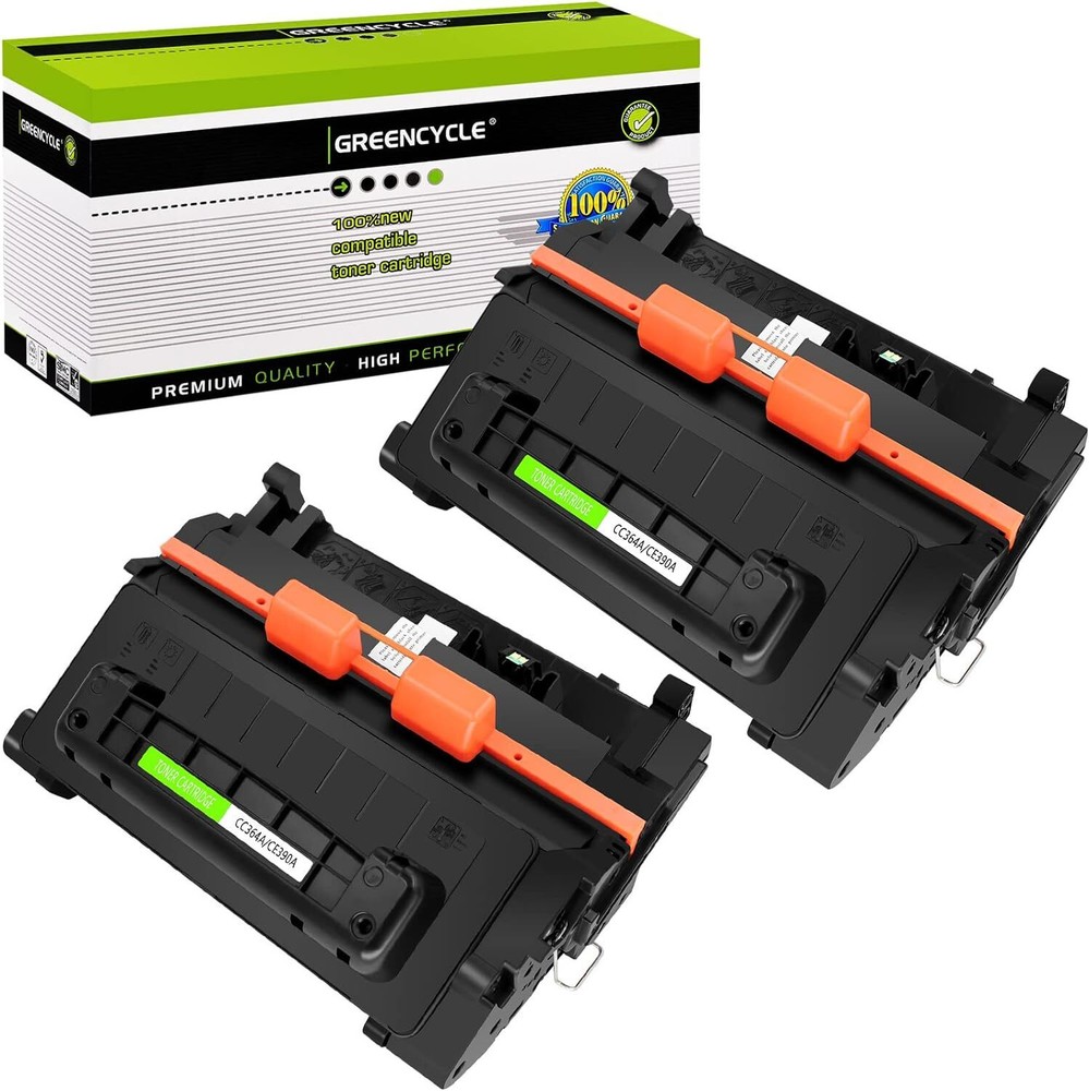 2PK Greencycle CE390A High Yield Toner for HP 90A M601 M602dn Printers