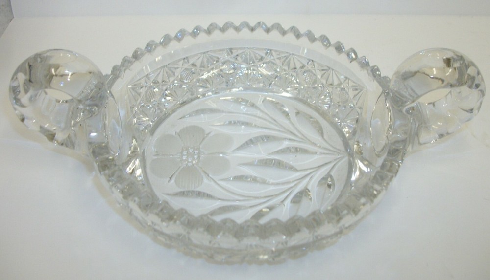 Double Handle Brilliant Crystal Candy Dish for Bon Bons-image