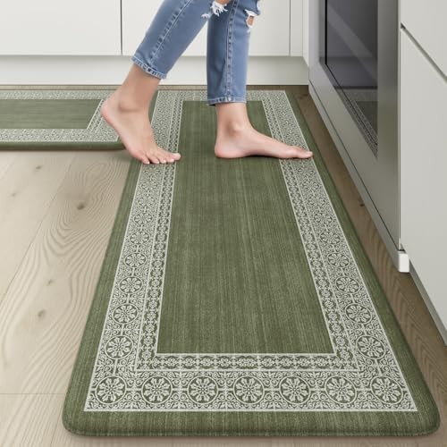 Kitchen Mats for Floor，Farmhouse Kitchen Floor Mats Cushioned Anti Fatigue