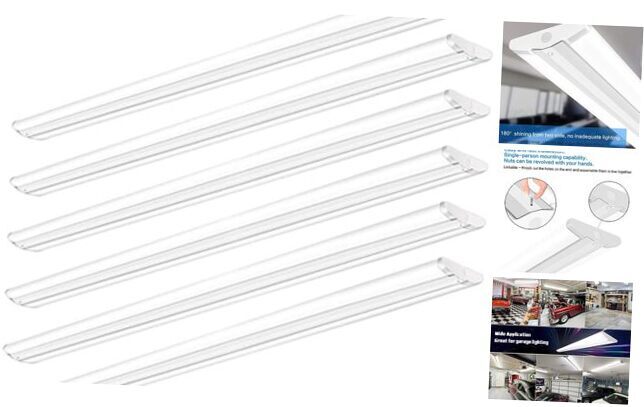 8FT LED Shop Light, Ultra Slim LED Wraparound 110W [6-lamp T8 Fluorescent