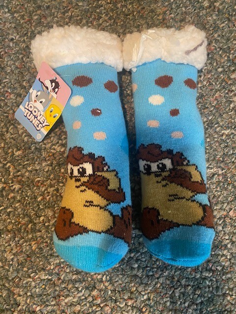 Youth Sherpa-Lined Non-Slip Cozy Socks - New with Tag