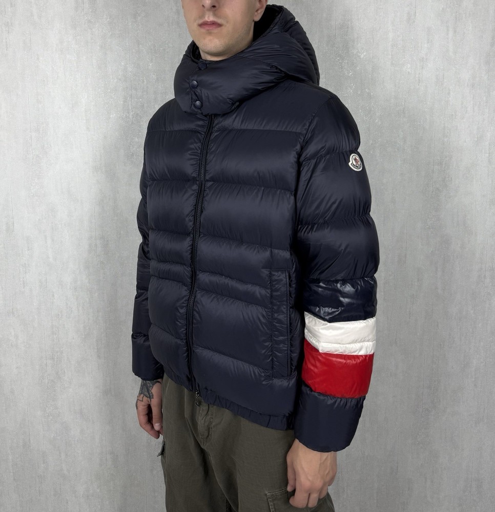 Moncler Willm Mens Down Puffer Jacket Size 5 Navy Blue