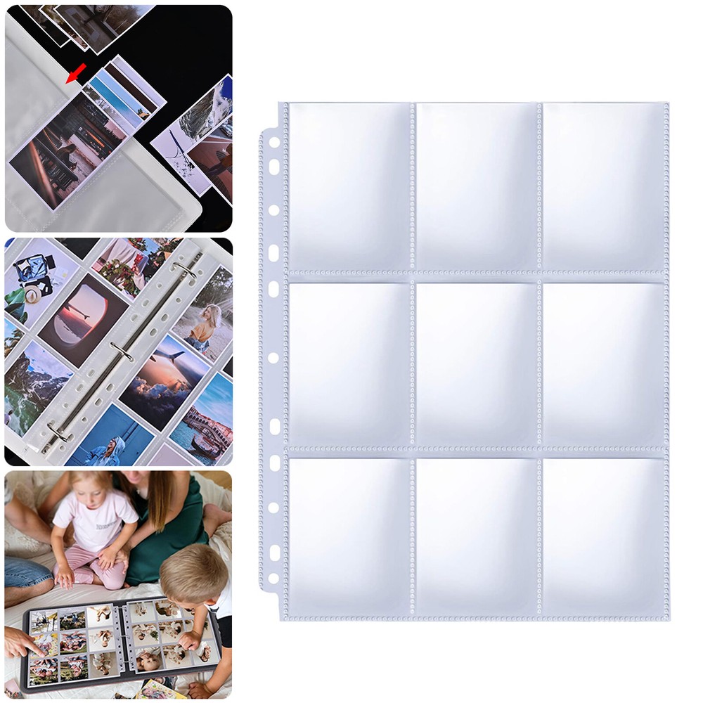 Clear 9-Pocket Trading Card Protector Sheets for Binders