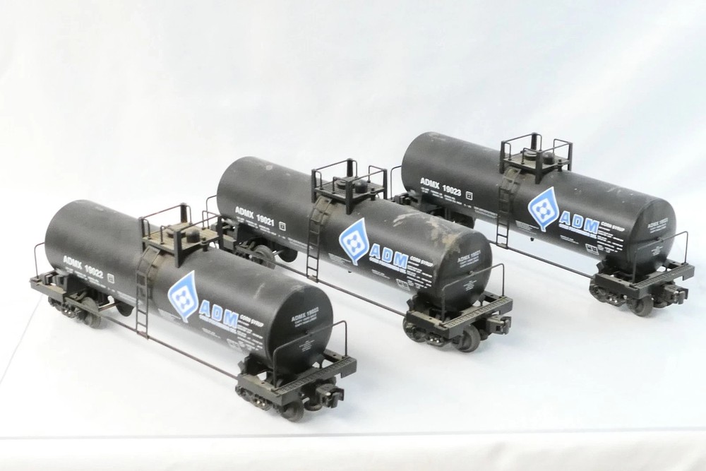 Lionel O Gauge ADM Unibody Tank Car 3-Pack - Used W/Box - #19021 #19022 #19023