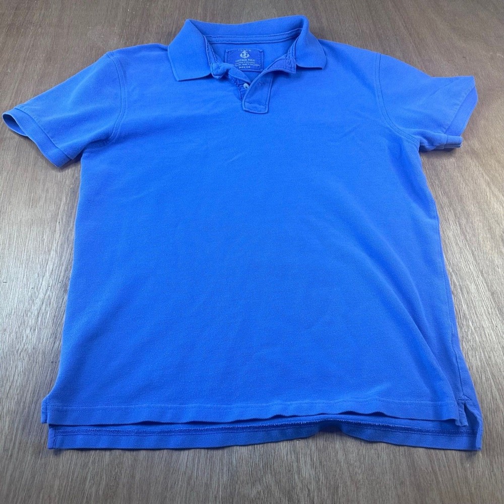 J.Crew Vintage Polo Shirt Men’s Medium Blue Short Sleeve 100% Cotton