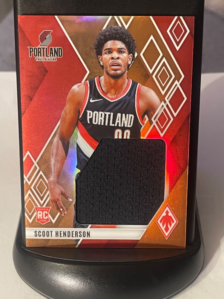 2023-24 Panini Phoenix Scoot Henderson Rookie Orange Jumbo Patch 44/75 RJM-SCT