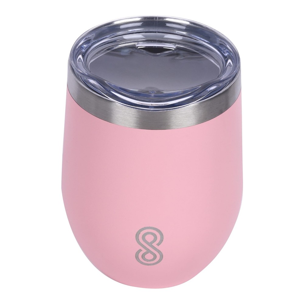 SINT 350ml Stemless Wine Tumbler with Lid Double Wall Vacuum Insulation