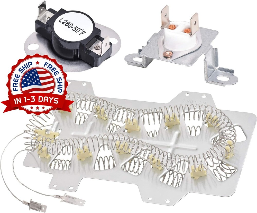 Elemento Calefactor Para Secadora Resistente Al Calor Y A La Abrasión ‎240V NEW.