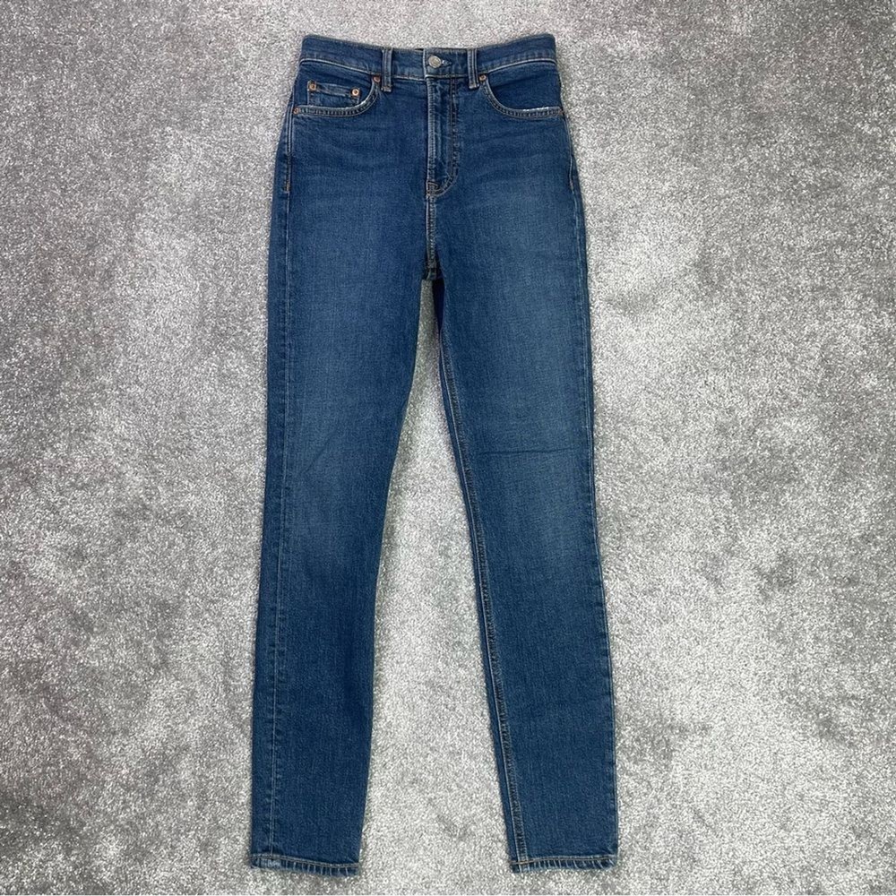 GRLFRND Kendall Jeans Women's 23 Blue Skinny High Rise Dark Denim Stretch