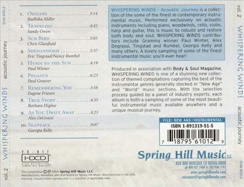 VARIOUS ARTISTS BODY & SOUL COLLECTION: WHISPERING WINDS NEW CD