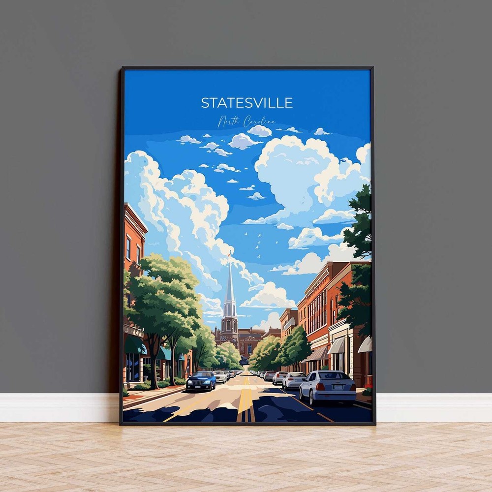 Statesville Travel Poster Wall Art Travel Print Of Statesville Statesville Art