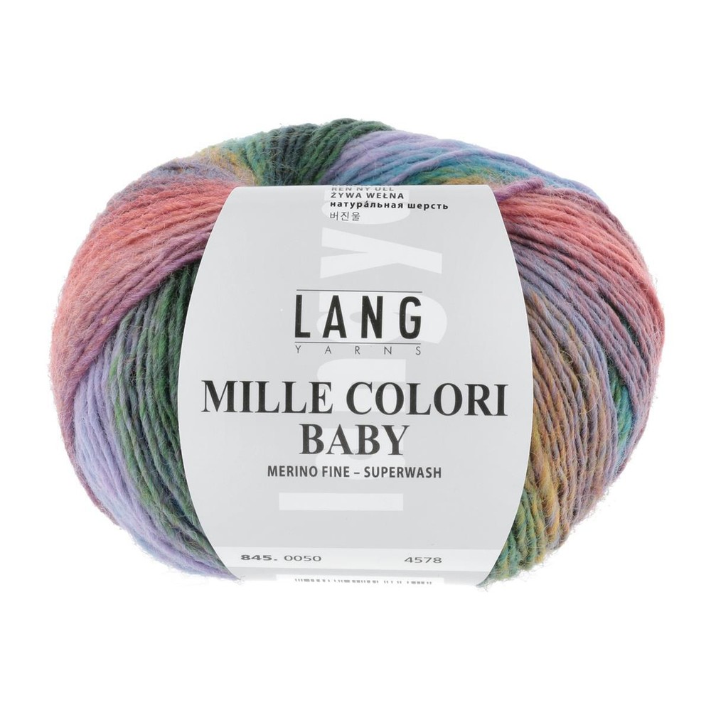Lang Yarns Mille Colori Baby 50 Soft Yarn 190m 50g Knitting Needle Size 3