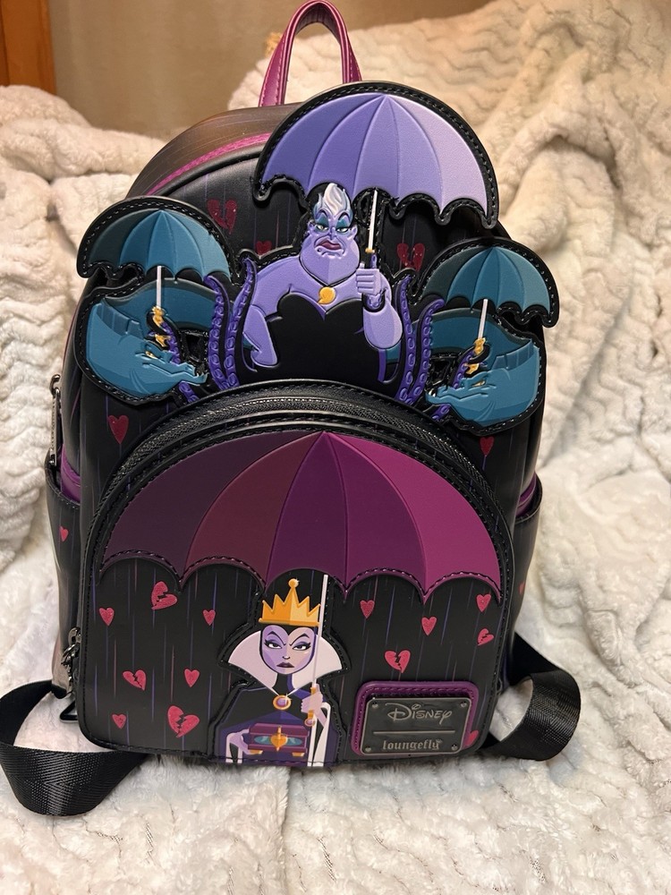 Loungefly Disney Villains Ursula Raining Hearts Mini Backpack