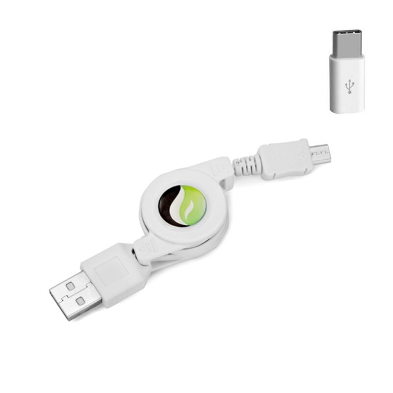 Samsung Galaxy S25 Ultra Plus Retractable USB-C Cable with Power Adapter