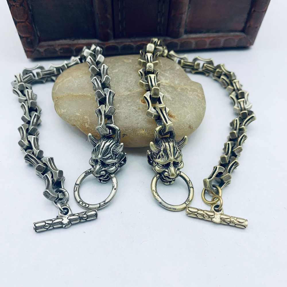 Handmade Solid Brass Vintage Bracelet for Men and Women