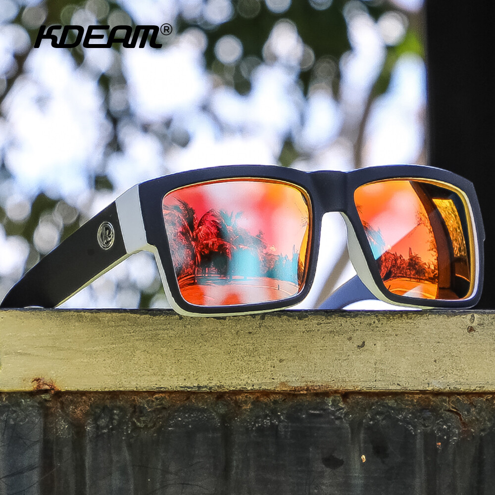 KDEAM Square Polarized Sport Sunglasses Men Women Driving Fishing Glasses New