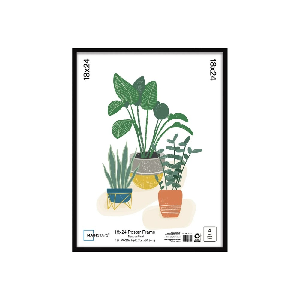 Mainstays 18x24 Basic Poster Frame, Black Free shipping