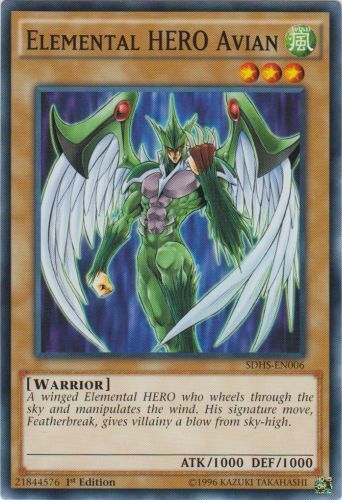 Elemental HERO Avian SDHS-EN006 Common 1st Edition Near Mint