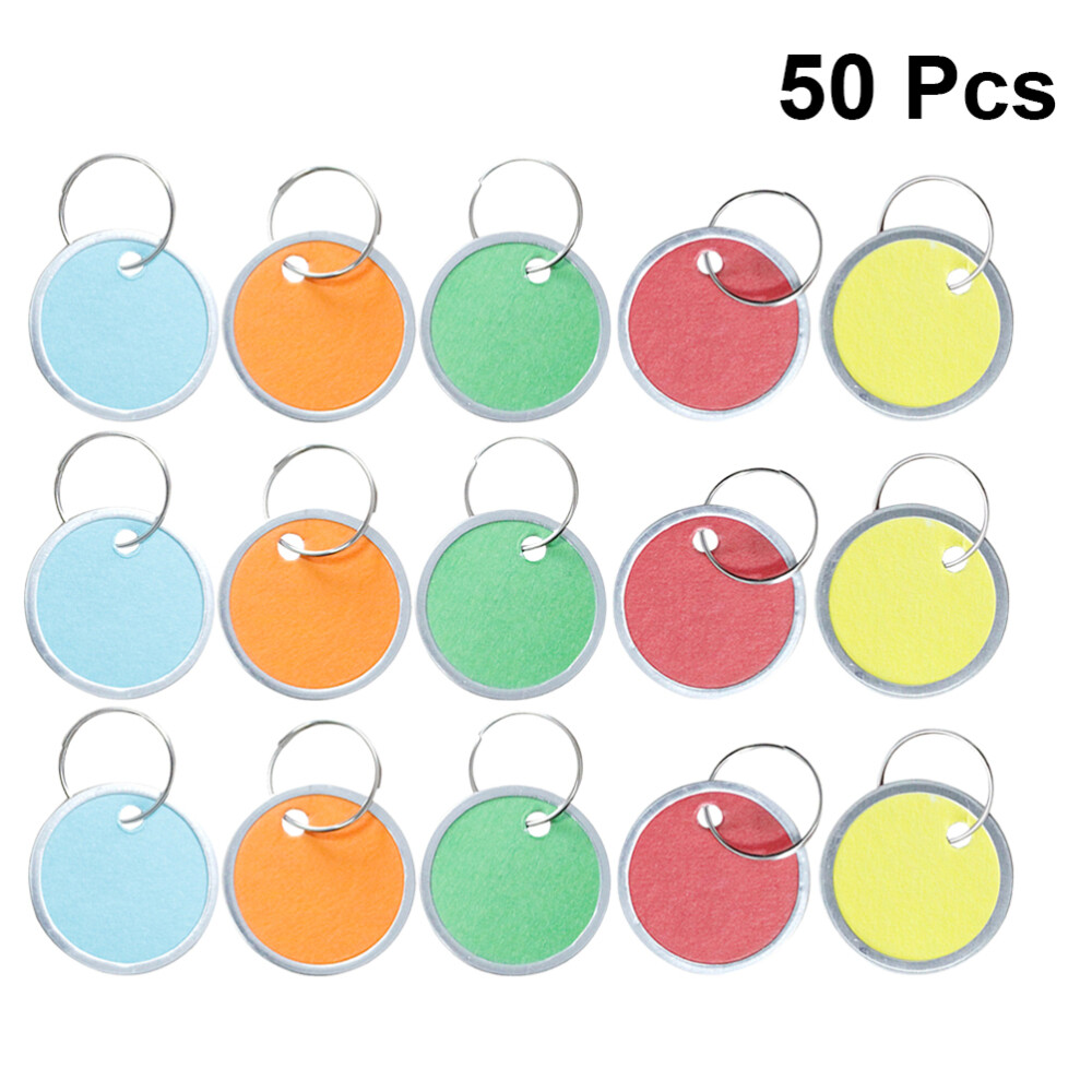 50 Pcs Hanging Pendant Assorted Colors Marking Stainless Steel Tag