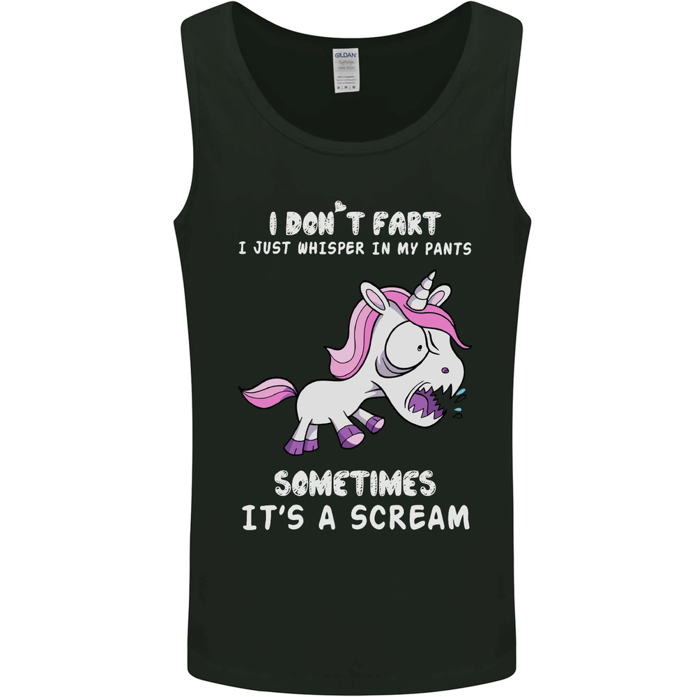 Unicorn I Dont Fart Funny Farting Farter Mens Vest Tank Top