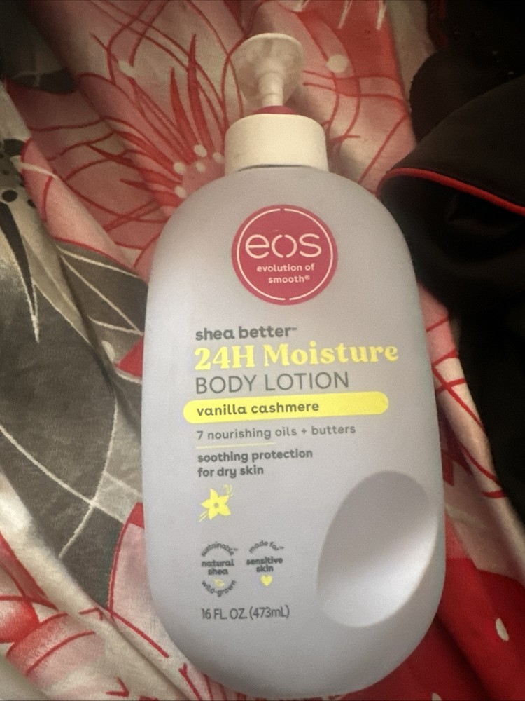 EOS Vanilla Cashmere Body Lotion for 24-Hour Moisturizing Lightweight Skin Care