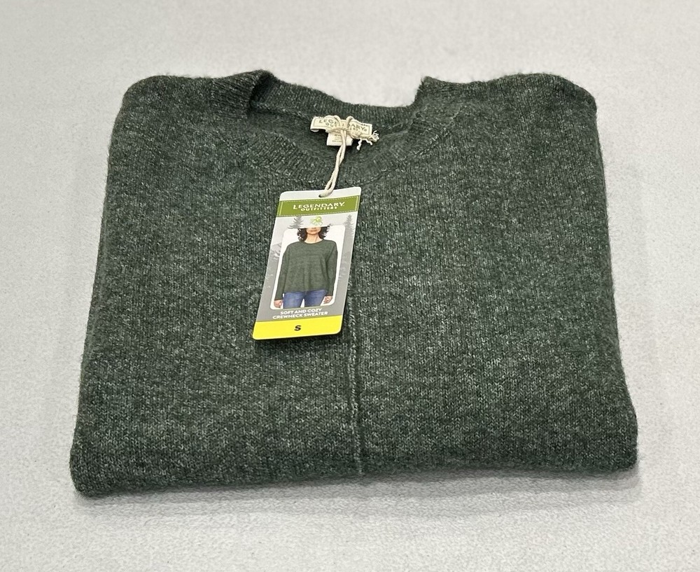 Legendary Outfitters Women's Soft and Cozy Crewneck Sweater, Heather Olive, S