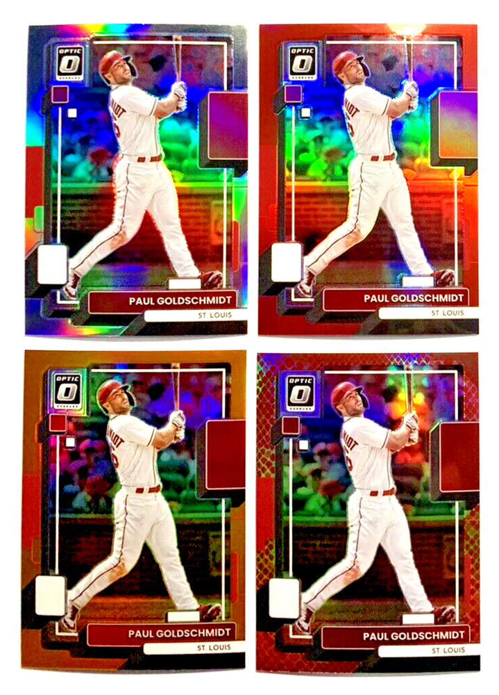 2022 Panini Donruss Optic Prizms Paul Goldschmidt Lot of 4 Cards