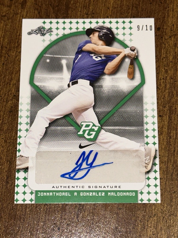 JONNATHDAEL A GONZALEZ MALDONADO 2018 Leaf PERFECT GAME (2) Autos #9/10, #3/15