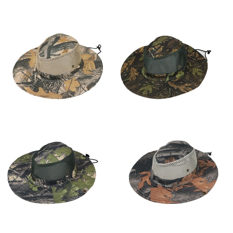 Sun Protection Camp Hat with Wide Brim & Adjustable Neck Rope