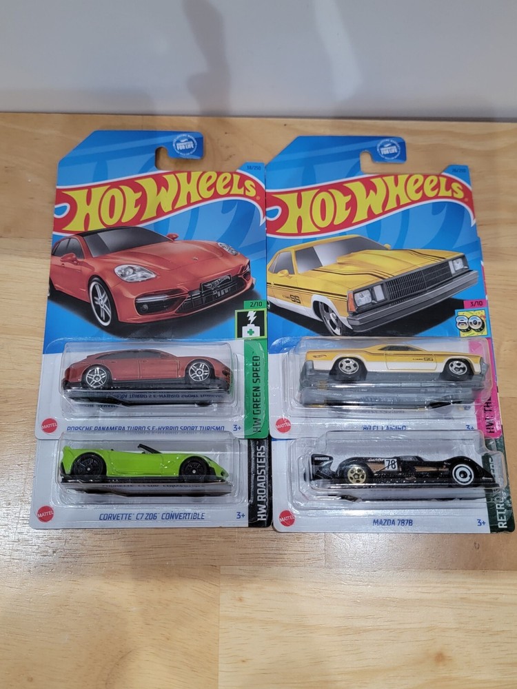Hot Wheels 2023 Dollar General Exclusive El Camino Mazda 787 Porsche Corvette C7