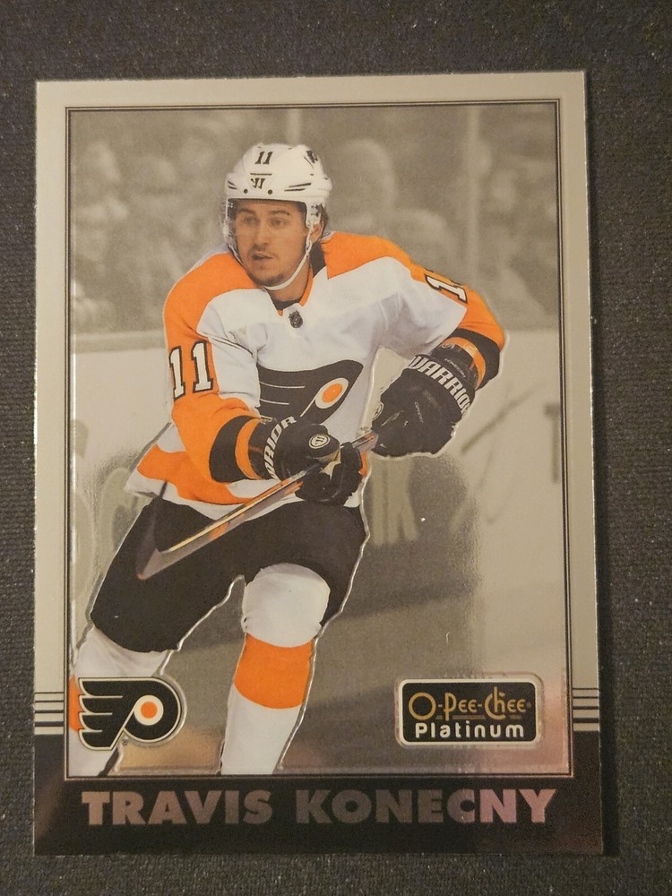 2020-21 OPC Platinum Travis Konecny Retro Philadelphia Flyers Hockey Card