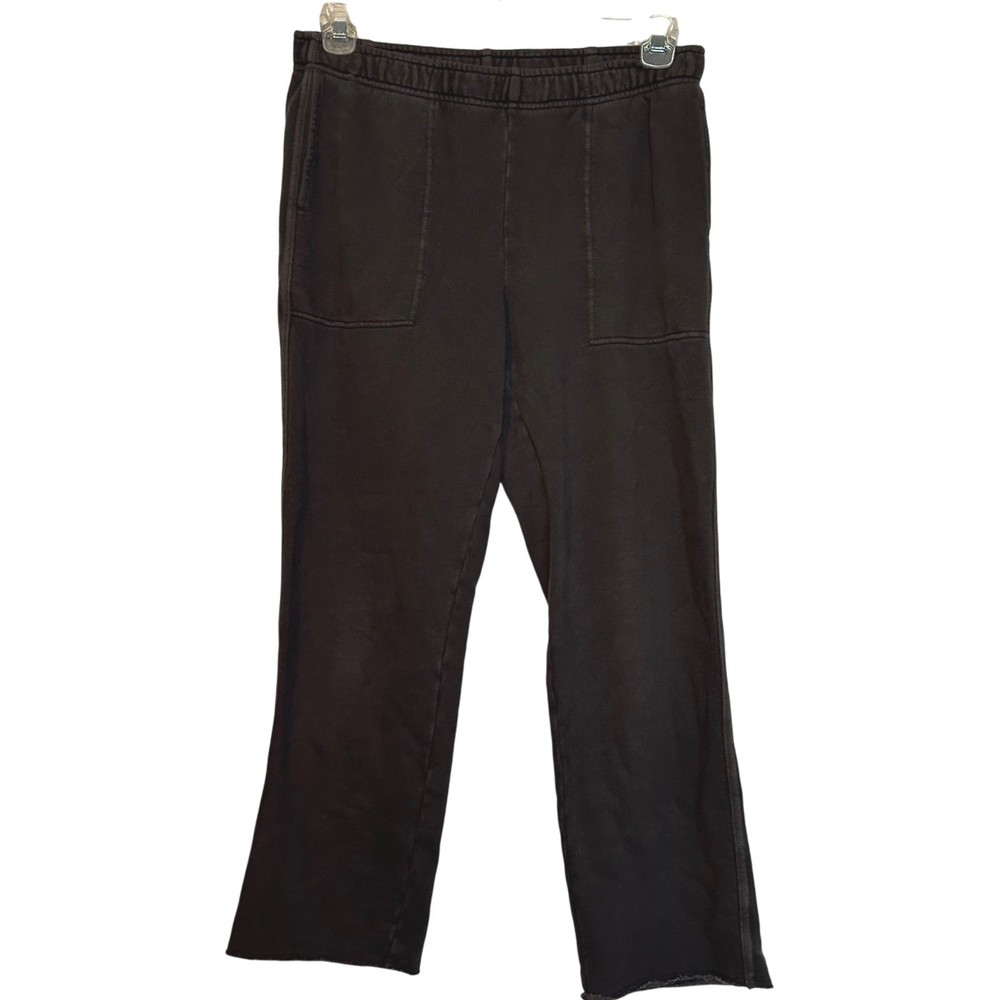 Aerie black straight leg lounge pants for women medium athleisure relaxed fit