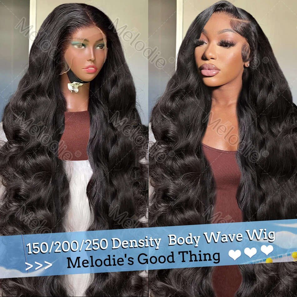 13x4 Transparent Lace Front Wig Brazilian Body Wave Human Hair Preplucked