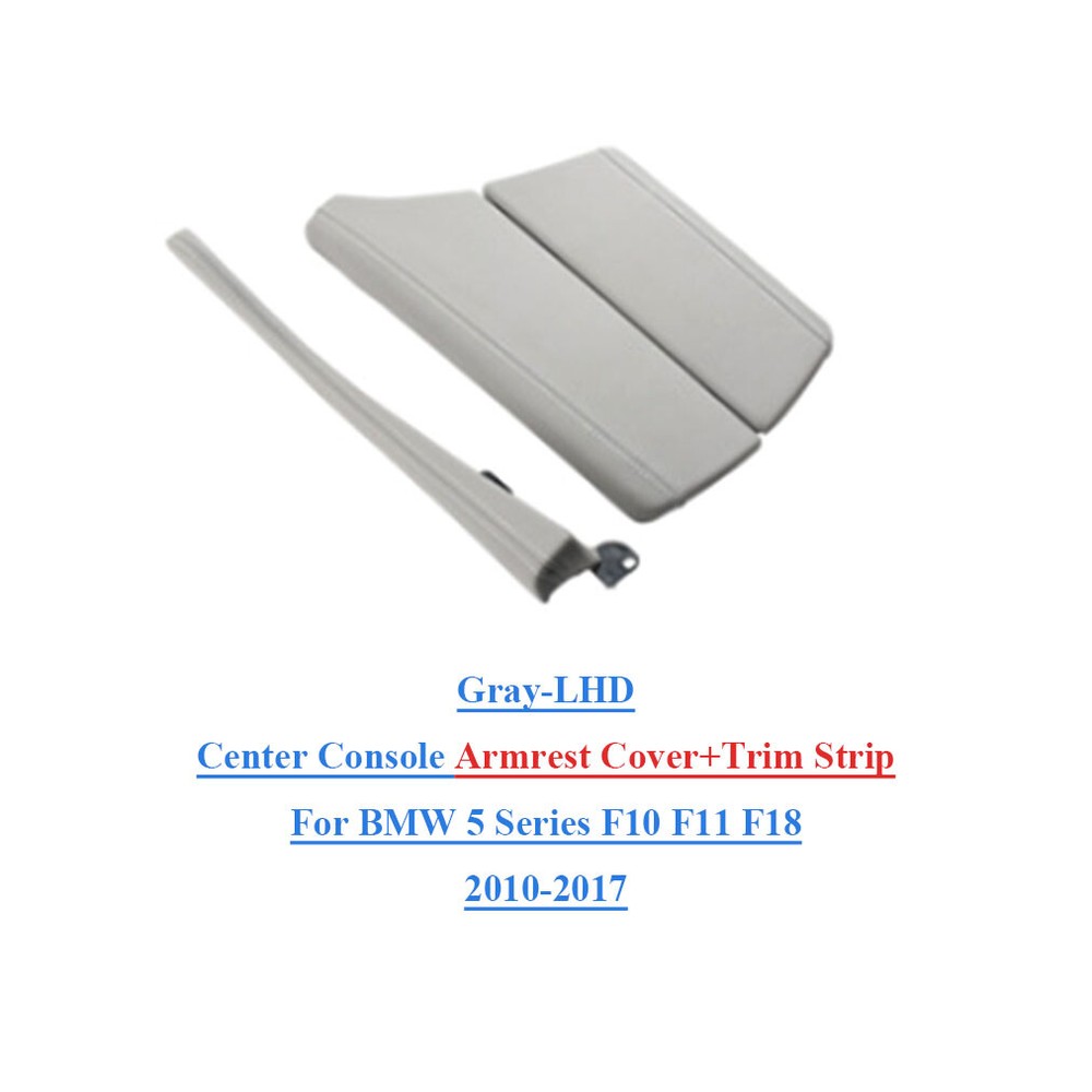For BMW 5 Series F10 F11 F18 10-17 Front Center Armrest Cover Panel Gray LHD