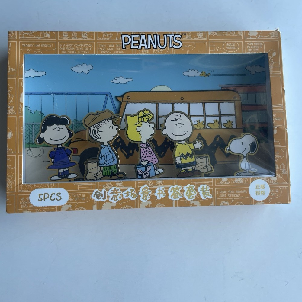 Vintage Peanuts by Charles Schulz Metal Bookmark Set
