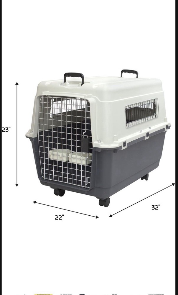 Large Secure Ventilated Sportpet Kennel Carrier for Pets  