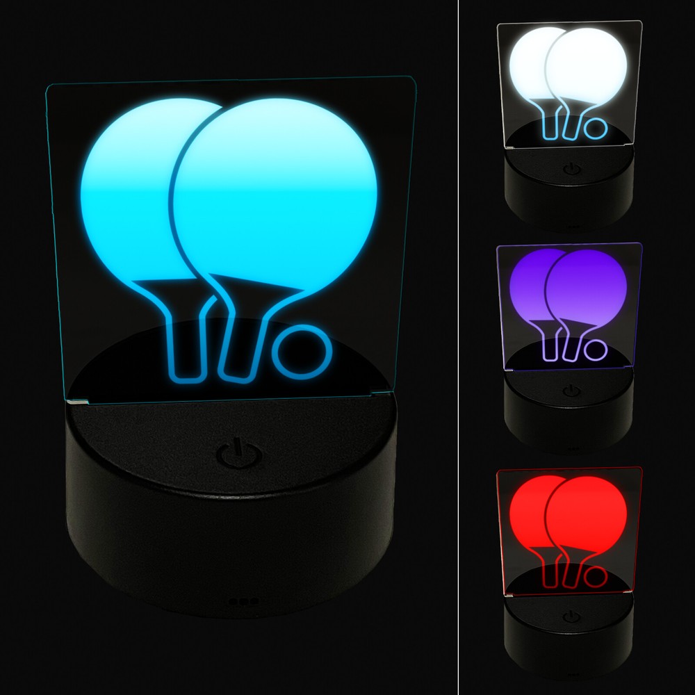 3D Illusion LED Ping Pong Table Tennis Night Light Lamp